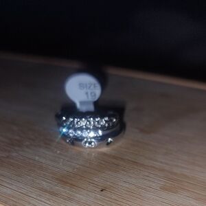 Silver Ring with Clear Stones